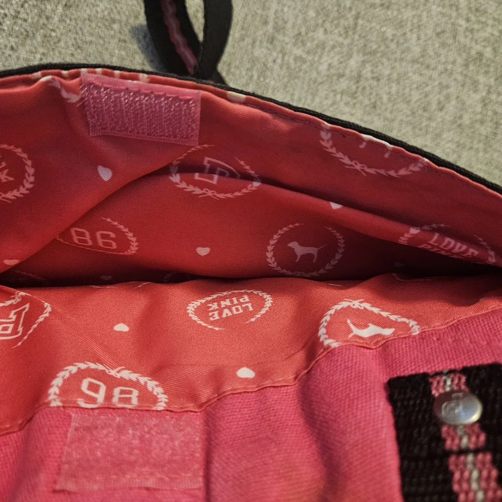 RARE Victoria Secret Pink y2K HEART Bling DOG Laptop Bag Case